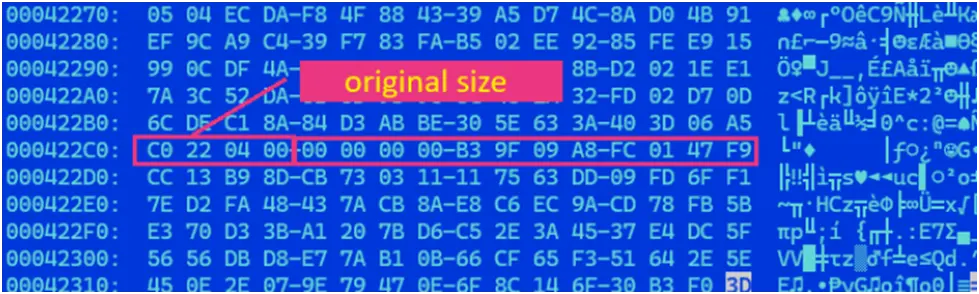 image shows encrypted File A