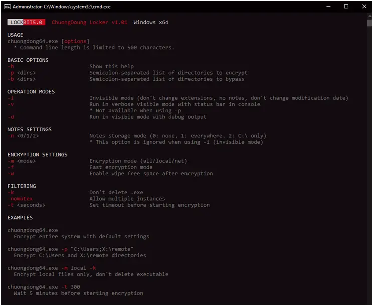 Image Shows lockbit 5.0 