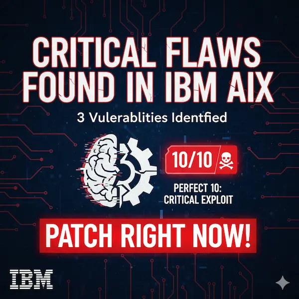 image shows IBM AIX flaws