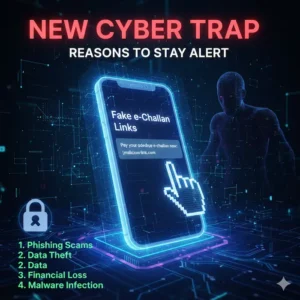 image shows fake-echallan-cyber-trap