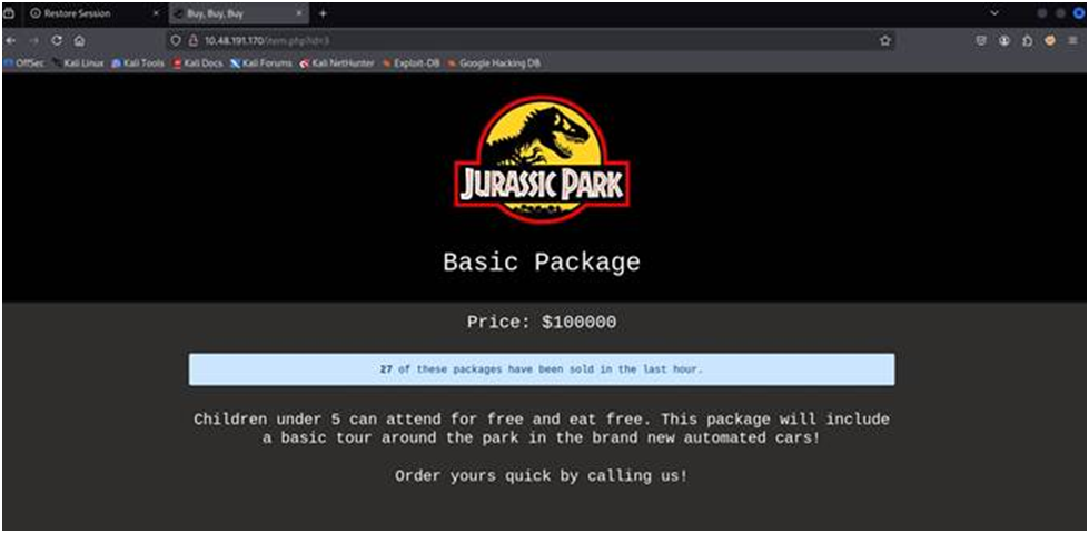 image shows jurassic-parks-websites 