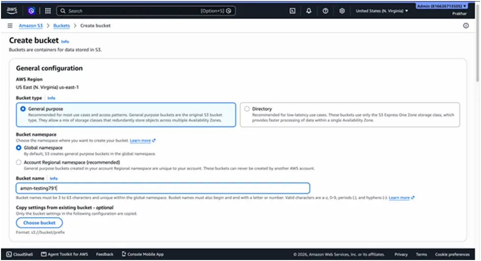 image shows Static Website on Amazon 