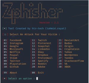 running zphisher