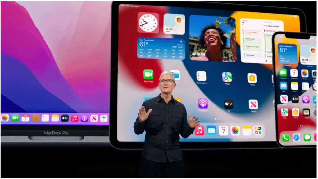 Image Shows ios 15 