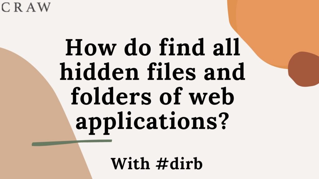 How do find all hidden files and folders of web applications?