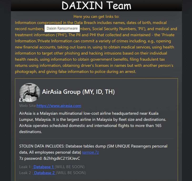 Daixin Team