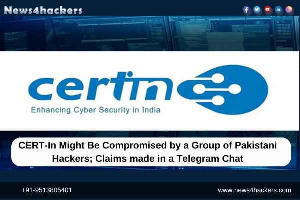 CERT-In Might Be Compromised by a Group of Pakistani Hackers