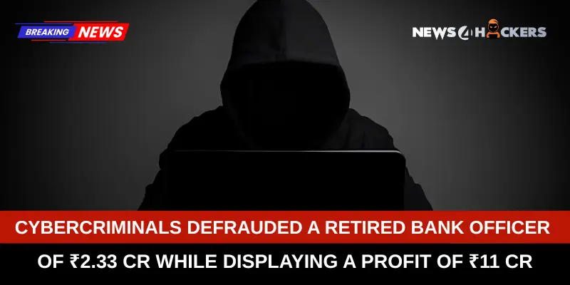 Cybercriminal in hoodie defrauding retired bank officer of ₹2.33 crore