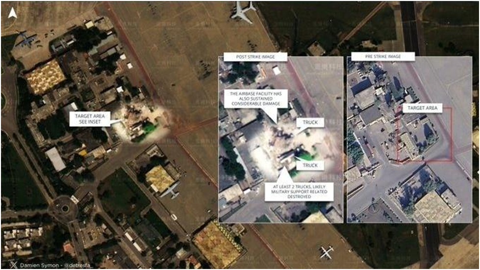 Image shows Pakistan's Nur Khan airbase