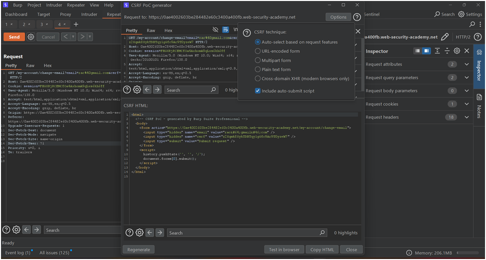 HTML after changing the request method 