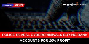 A close-up image of a hand on a keyboard, symbolizing cybercriminal activity as police reveal they are buying bank accounts for profit.