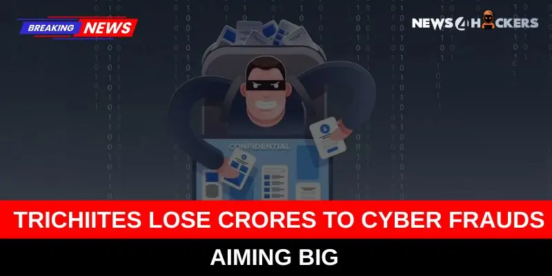 cybercriminal stealing confidential data, highlighting cyber fraud cases in Trichy.