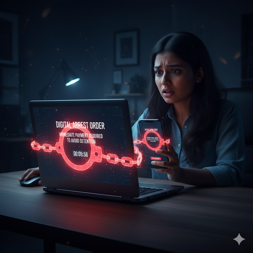 This image shows digital arrest scam