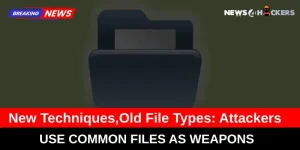 A digital folder icon with a headline about attackers using old file types and new techniques to carry out cyberattacks.