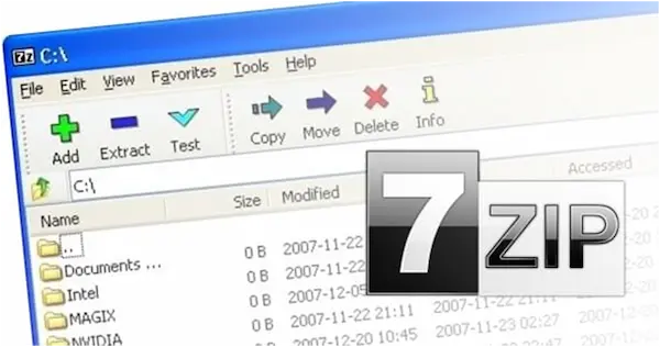 image shows 7-Zip Weaknesses Permit Attackers