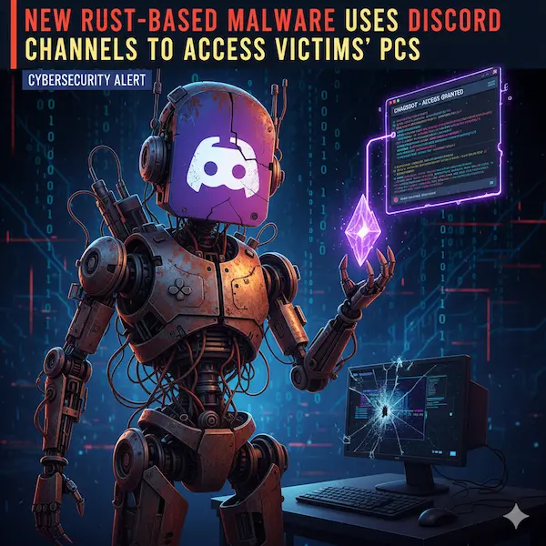 ChaosBot, New Rust-Based Malware Uses Discord Channels to Access Victims’ PCs make image