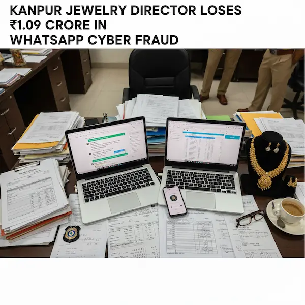 image shows Cyber Fraud via WhatsApp in Major Kanpur Scam