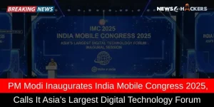 Image Shows mobile congress by modi