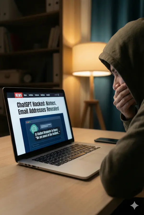 image shows ChatGPT Hacked Names, Email Addresses Revealed