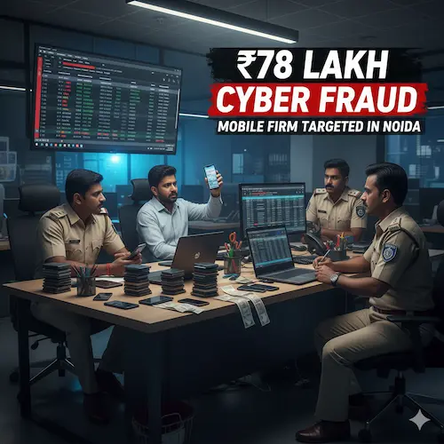 image shows Cyber Fraud Case in noida