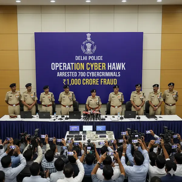 images shows Operation Cyber Hawk
