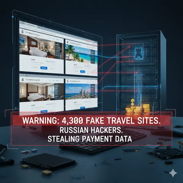 image shows Russian Hackers fake websites