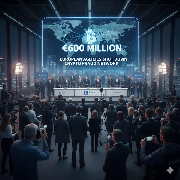 image shows crypto fraud european agencies