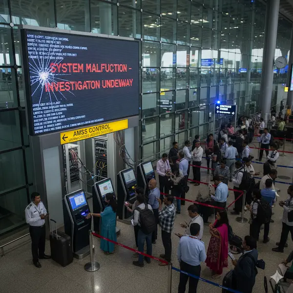 image short cyberattack at delhi airport