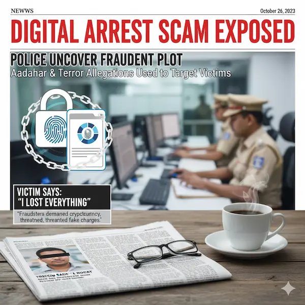 image shows digital arrest scamm