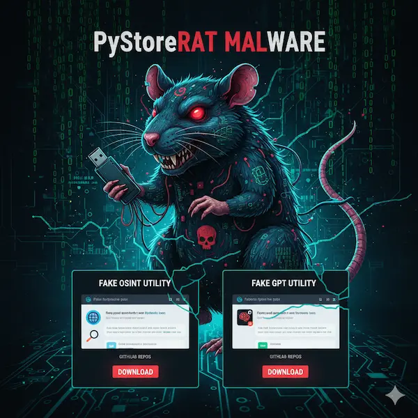 Image shows PyStoreRAT Malware