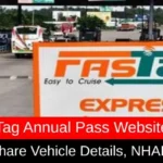 Official NHAI warning against fake FASTag annual pass websites asking for vehicle details at toll plaza.