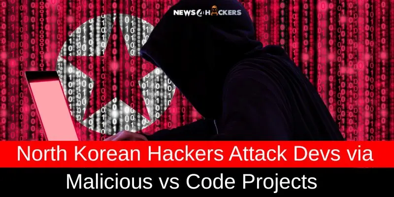 Hooded hacker representing North Korean cyber attackers exploiting developers through malicious Visual Studio Code projects.