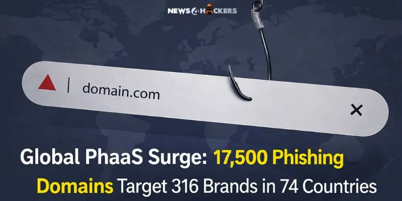 Global PhaaS Surge: 17,500 Phishing Domains Target 316 Brands in 74 Countries