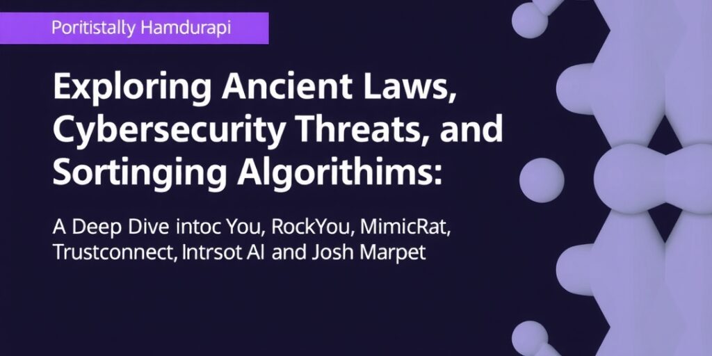 Exploring-Ancient-Laws-Cybersecurity-Threats-and-Sorting-Algorithms-A-Deep-Dive-into-Code-of-Hammurabi-RockYou-MimicRat-Trustconnect-Introsort-AI-and-Josh-Marpetdata