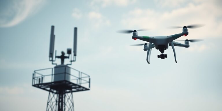 Tracking Drones Using 5G Network Technology near Cell Towers