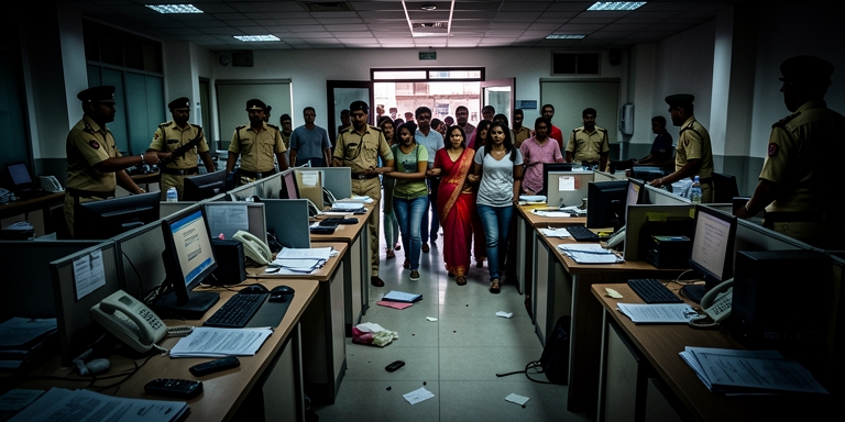 www.news4hackers.com-delhi-fake-credit-card-call-centre-raids-64-arrested-including-33-women-delhi-fake-credit-card-call-centre-raids-64-arrested-including-33-women